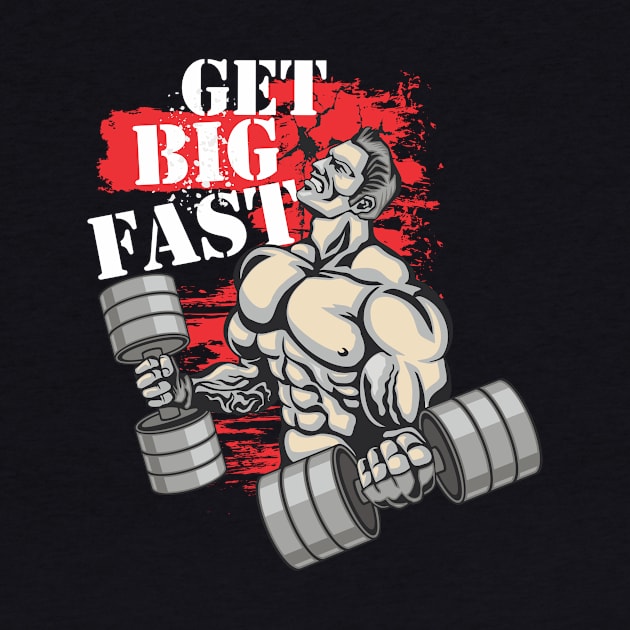 Get big fast - Crazy gains - Nothing beats the feeling of power that weightlifting, powerlifting and strength training it gives us! A beautiful vintage design representing body positivity! by Crazy Collective